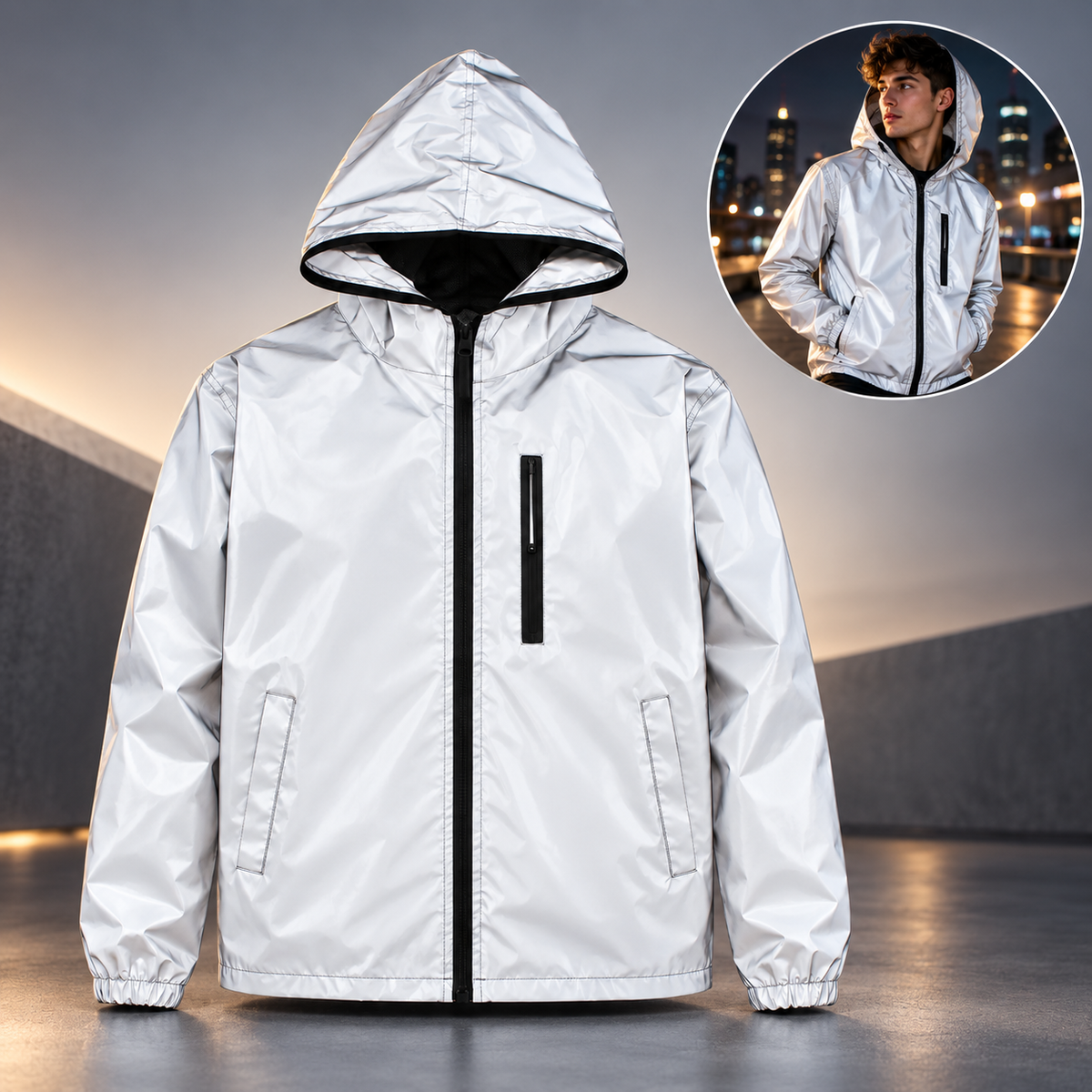LeuchtJac Reflektor-Regenjacke | Sichtbar und trocken bei jedem Wetter