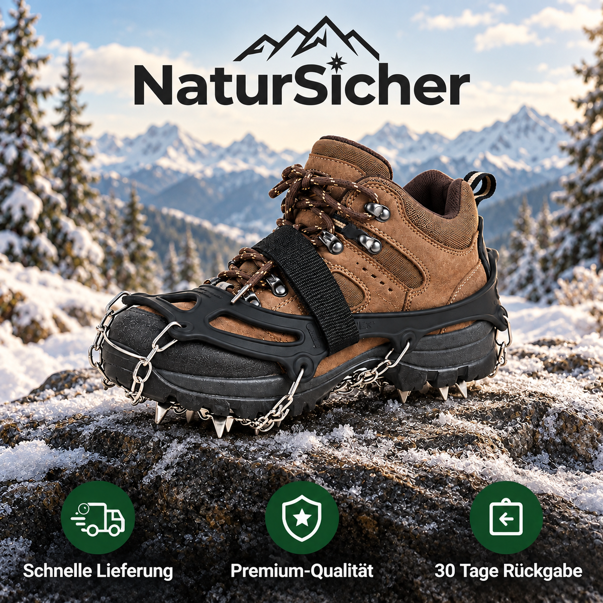AlpenKlaue Grödel | Fester Griff auf Eis und Schnee