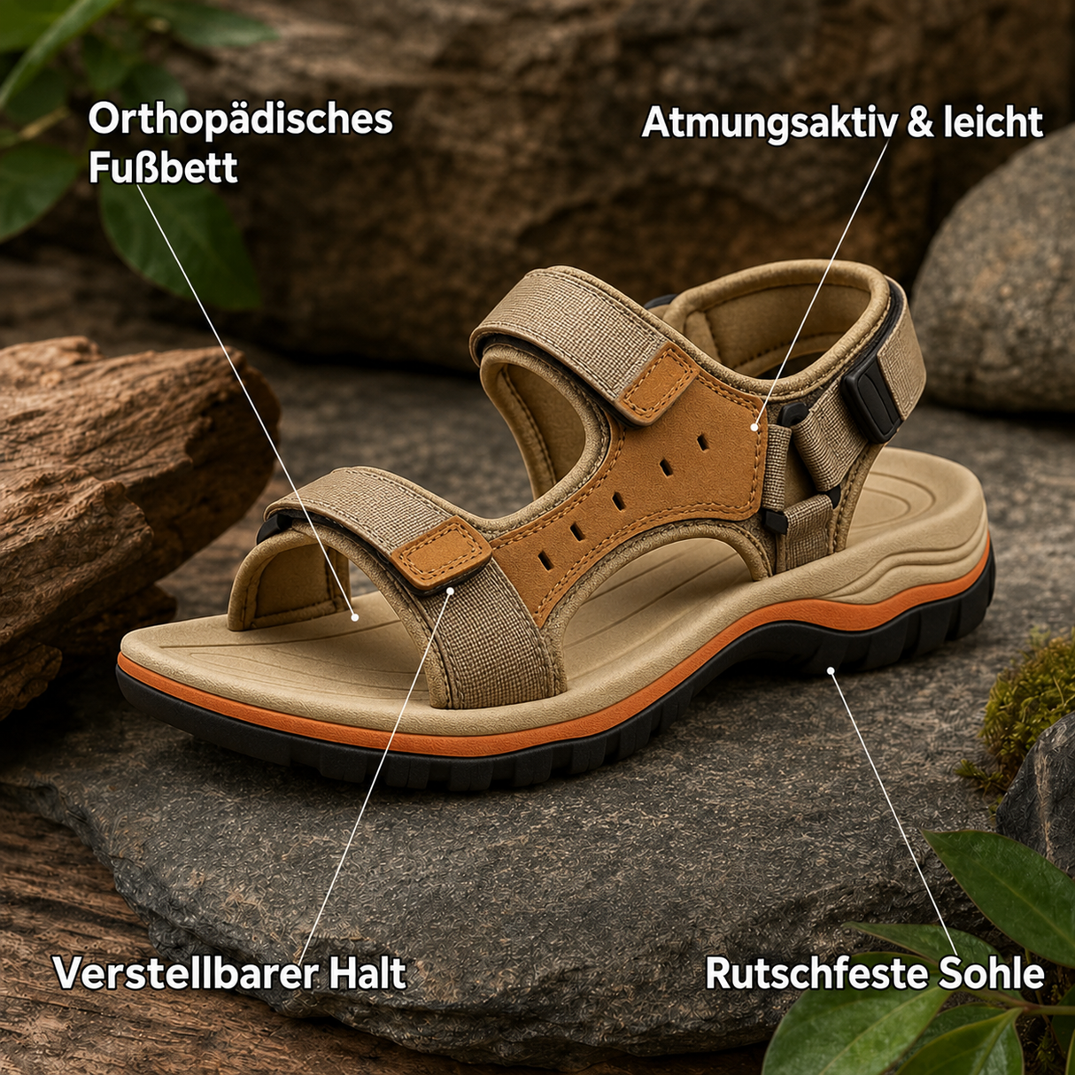ErgoSchritt – Trekking-Sandalen | Bequem auf jedem Weg