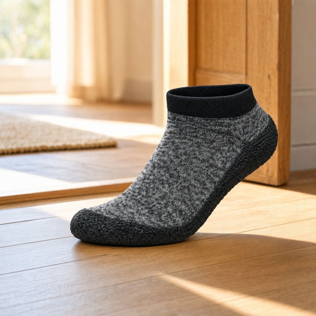 WeichSchritt Sockenschuhe – im Einsatz zu Hause