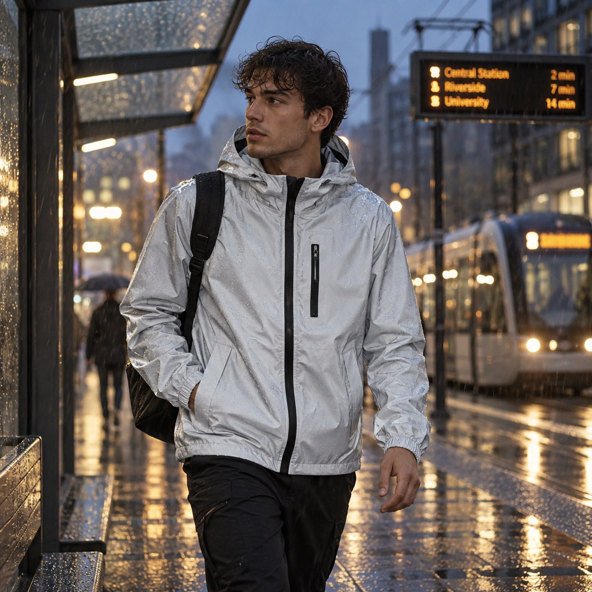 LeuchtJac Reflektor-Regenjacke | Sichtbar und trocken bei jedem Wetter