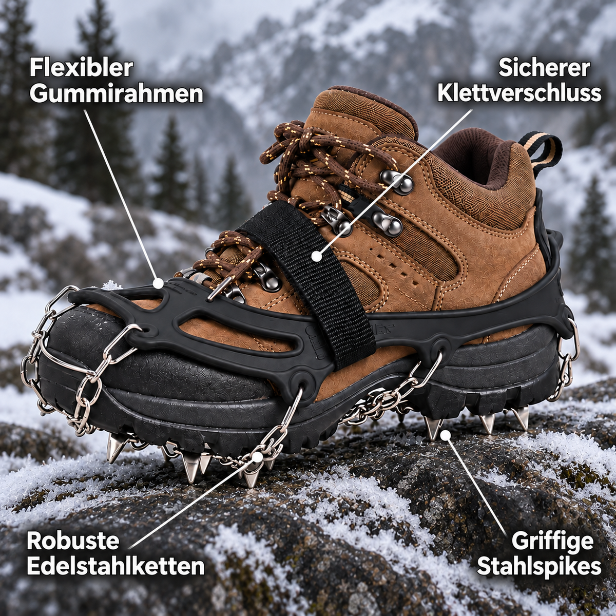 AlpenKlaue Grödel | Fester Griff auf Eis und Schnee