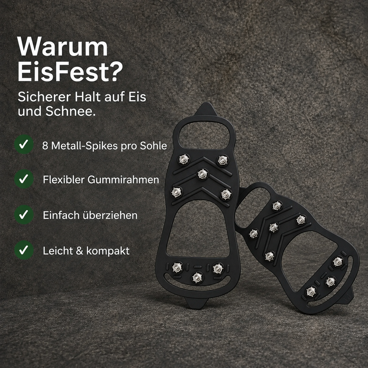 EisFest Schuhspikes | Sicherer Halt auf Eis und Schnee