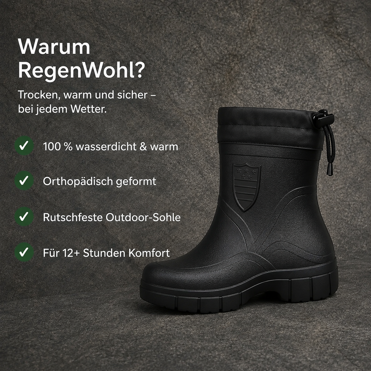 RegenWohl – Thermo-Regenstiefel | Trockene, warme Füße den ganzen Tag