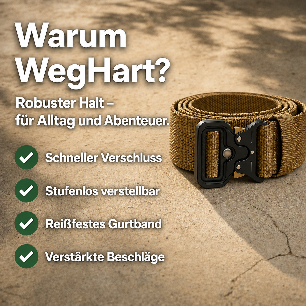 WegHart Taktischer Gürtel – Produktansicht 4